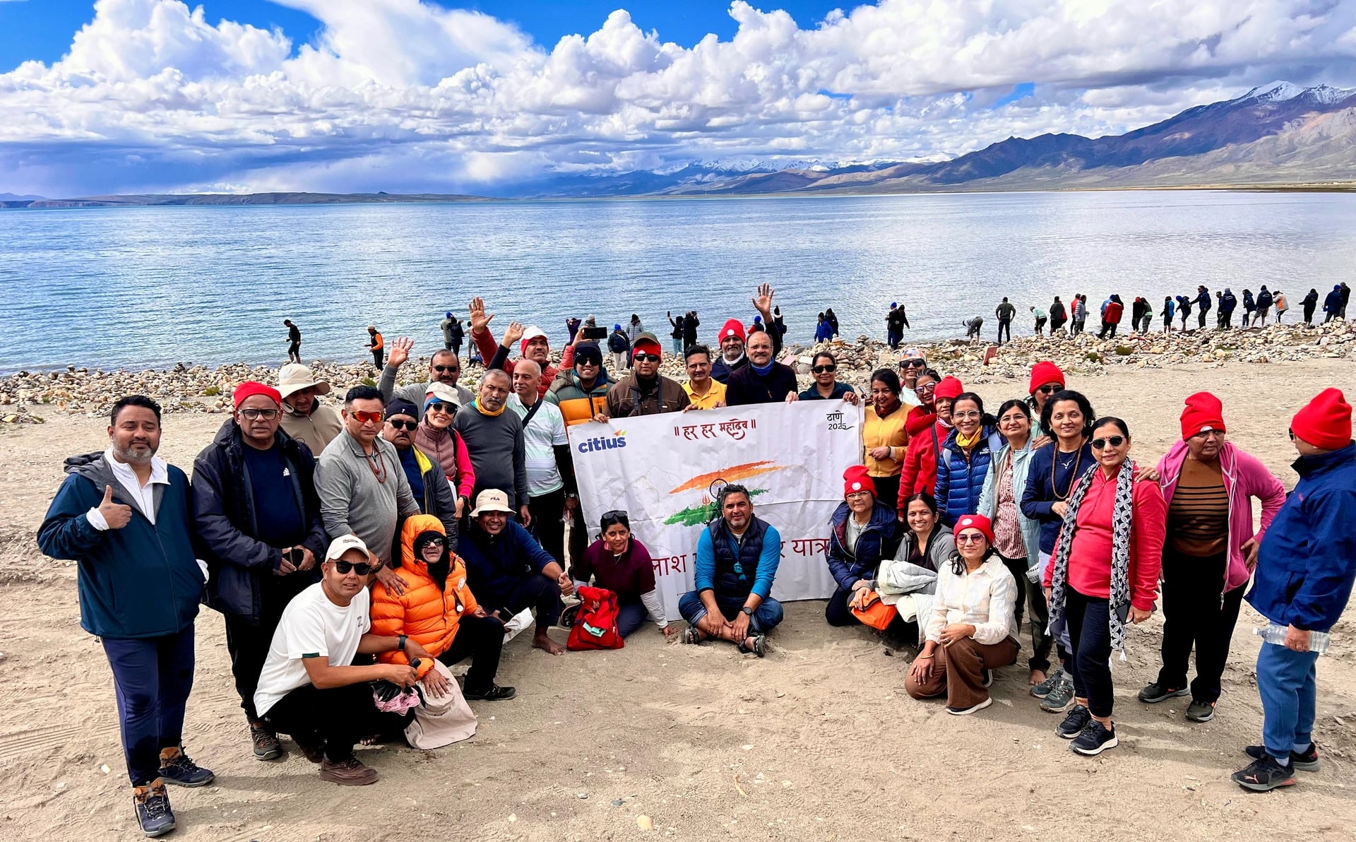 Lake Mansarovar beneath the sacred range